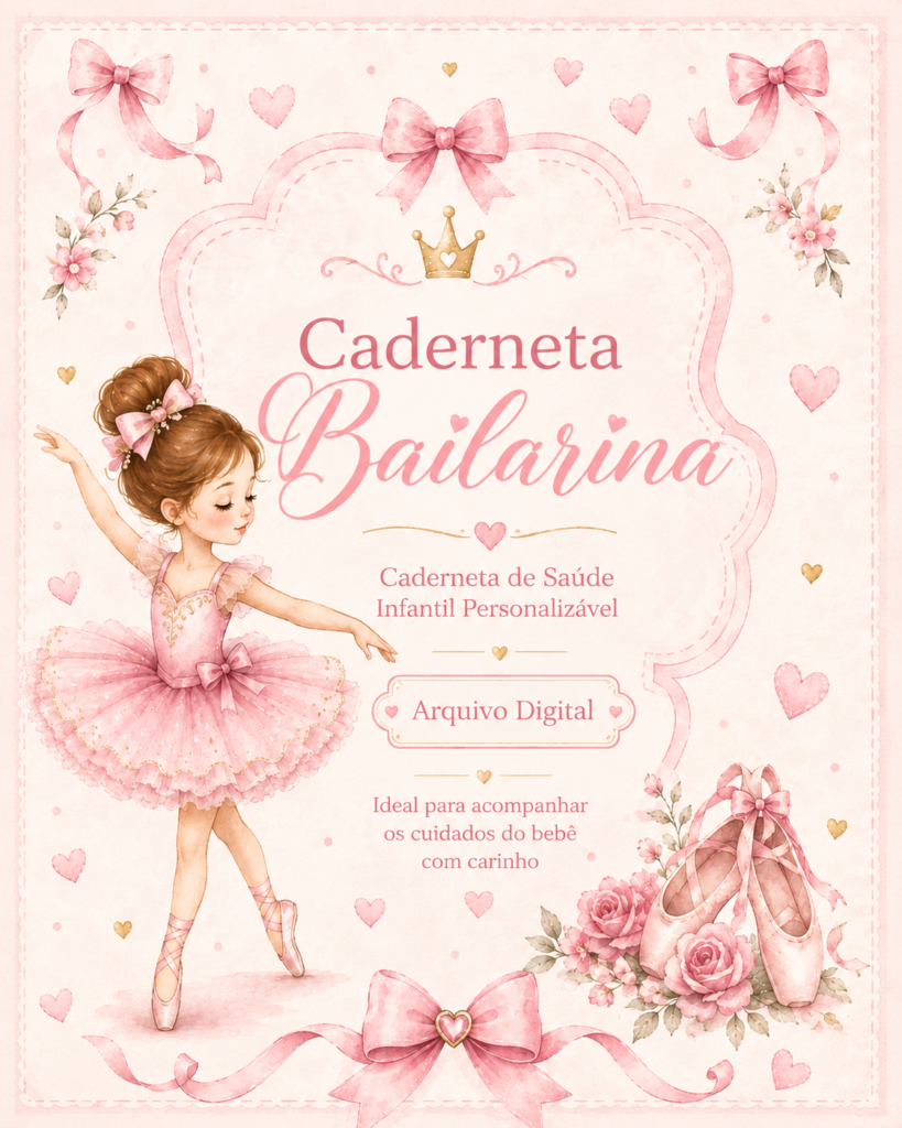 🌸 Caderneta Bailarina 🩰💕