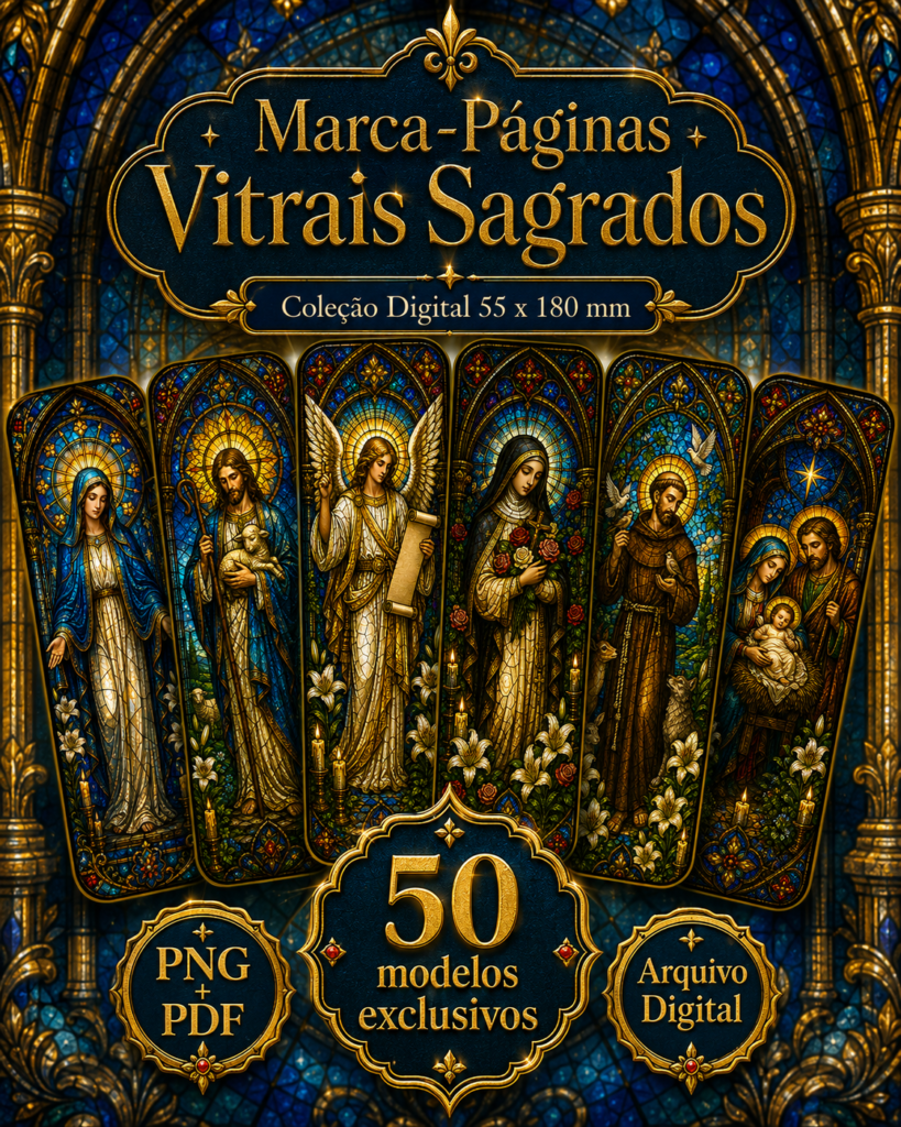 Marca-Páginas Vitrais Sagrados