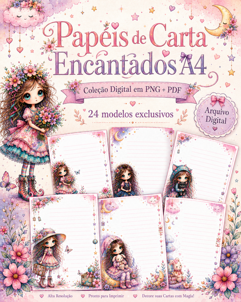 Papéis de Carta Encantados A4