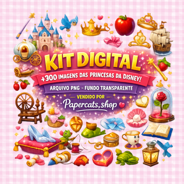Kit digital Princesas da Disney