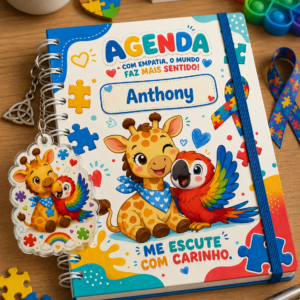 🌈 Agenda e Diário Autista Não Datado – Arquivo Digital 🧩✨